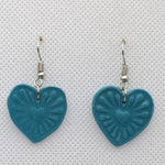 Teal Blue Mini Heart Inside Large Heart Hook - Krafty Kat