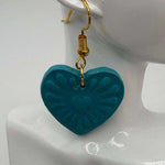 Teal Blue Mini Heart Inside Large Heart Hook - Krafty Kat