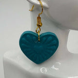 Teal Blue Mini Heart Inside Large Heart Hook - Krafty Kat