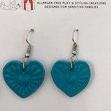 Teal Blue Mini Heart Inside Large Heart Hook - Krafty Kat