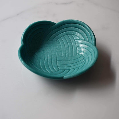 Teal Green Woven Trinket Tray - Krafty Kat