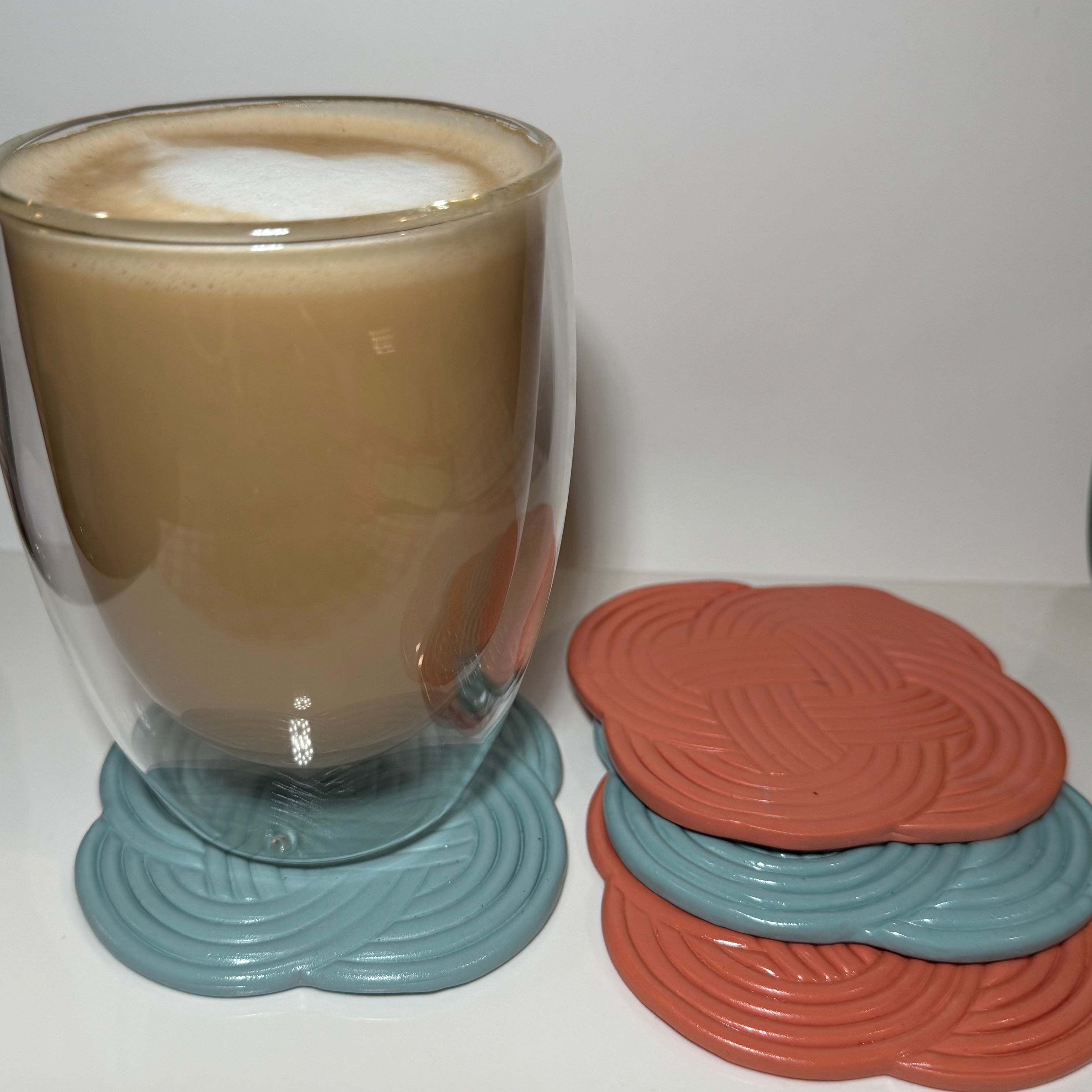 Terracotta Woven Coasters - Krafty Kat