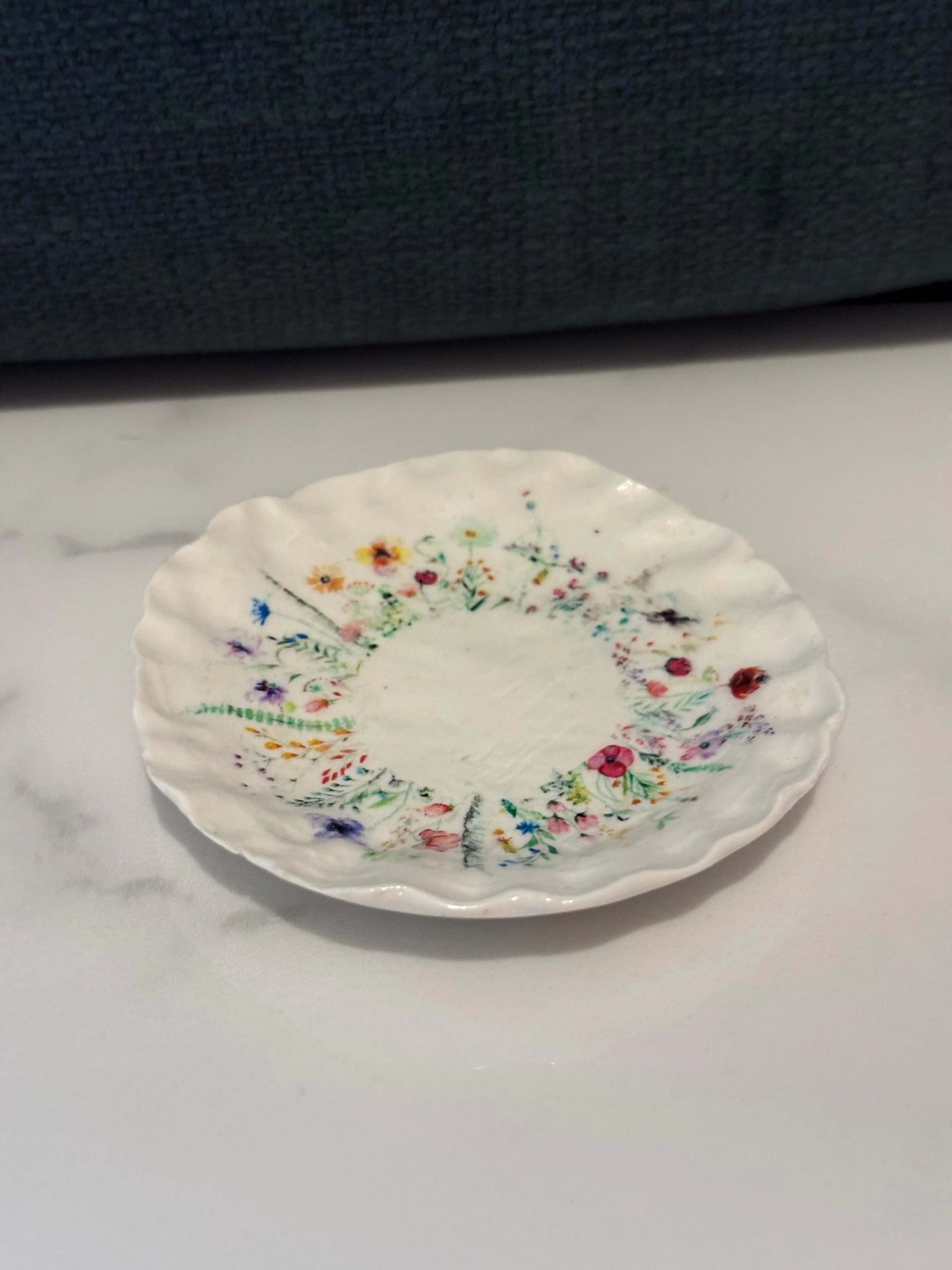 Wild Flower Transfer Trinket Tray - Krafty Kat