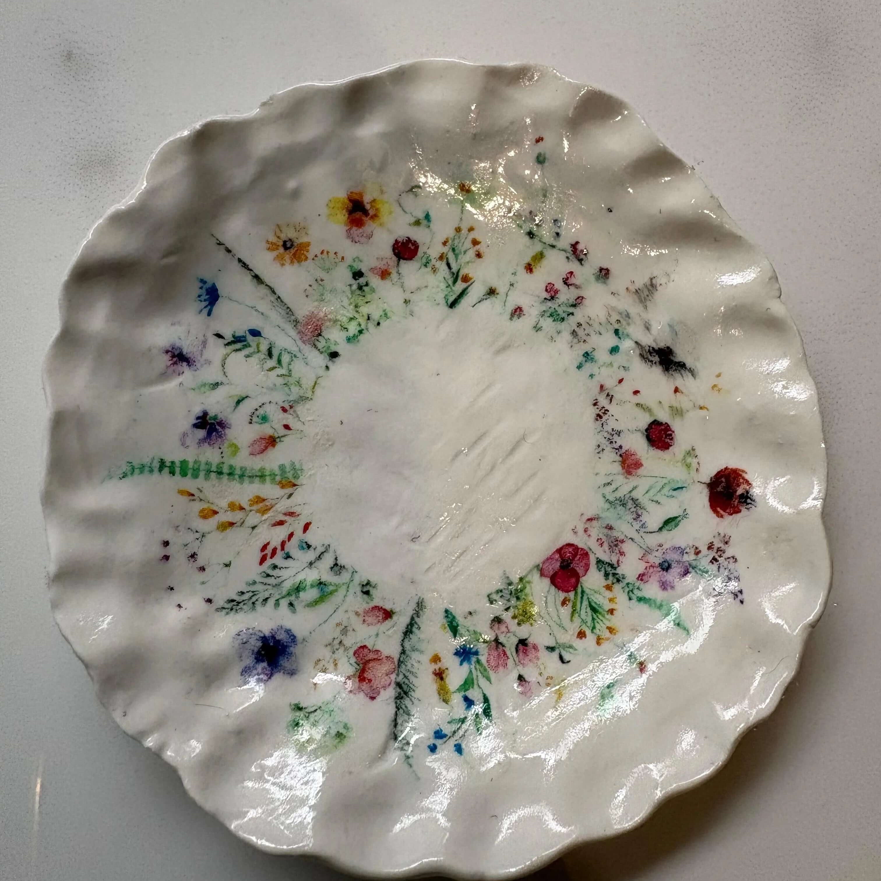Wild Flower Transfer Trinket Tray - Krafty Kat